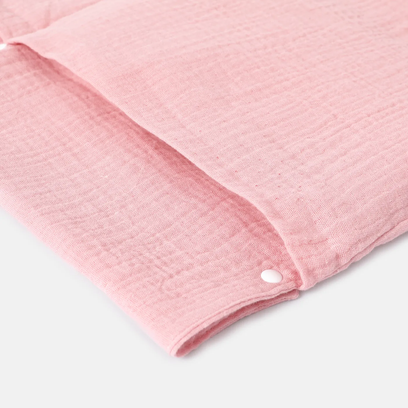 100% Cotton Muslin Hanging Baby Diaper Caddy Organizer Baby Bedside Hanging Storage Bag Pink image 3