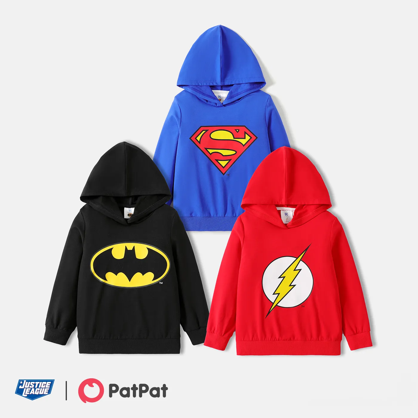 Justice League Kid Boy/Girl Logo Print Cotton Hoodie Sweatshirt