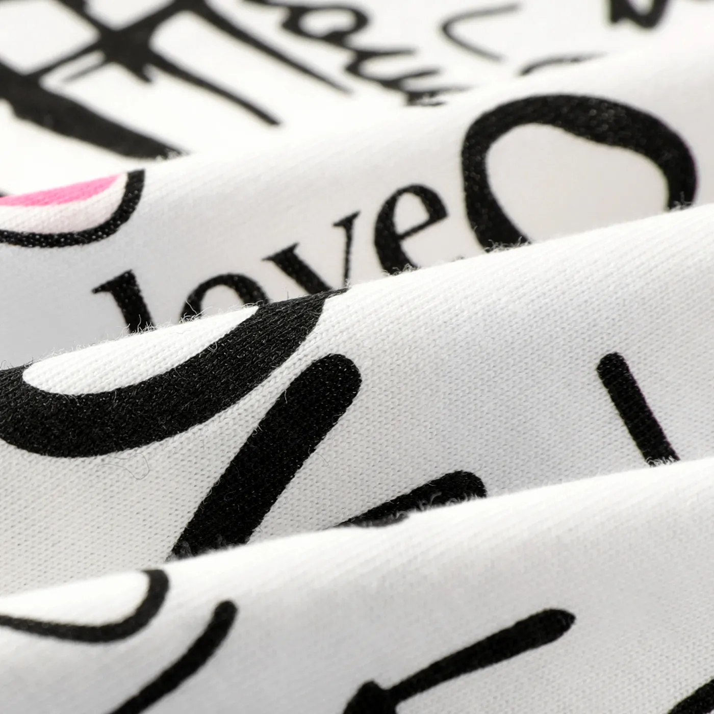Baby Girl 100% Cotton Allover Heart & Letter Print Short-sleeve T-shirt Dress  image 5