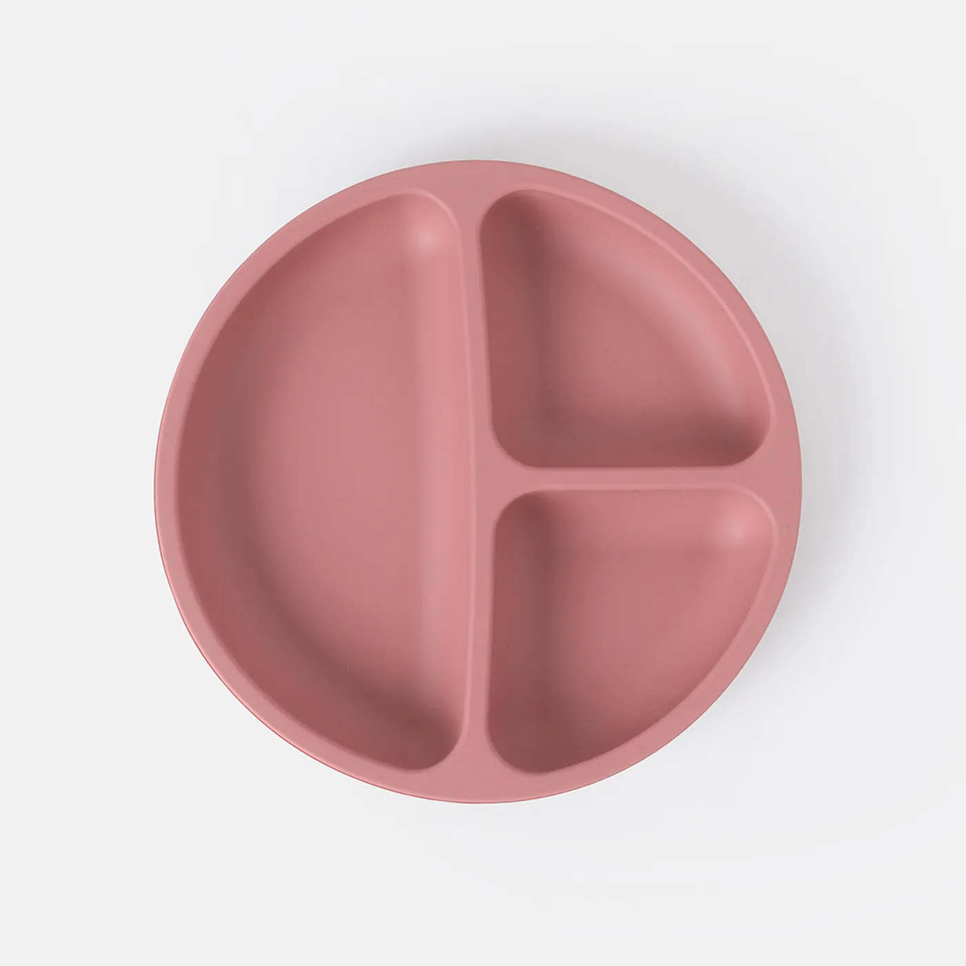 1Pc/2Pcs Baby Toddler Silicone Divided Plates Feeding Safe Kids Dishes Dinnerware Rose Gold image 3