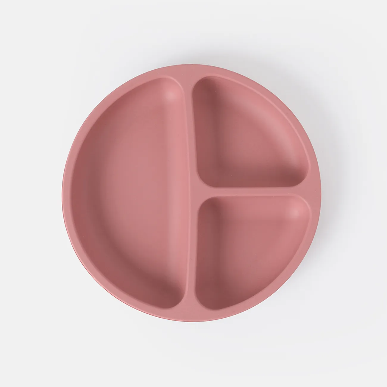 1 件/2 件嬰幼兒矽膠分隔盤餵食安全兒童餐具餐具 玫瑰金 big image 1