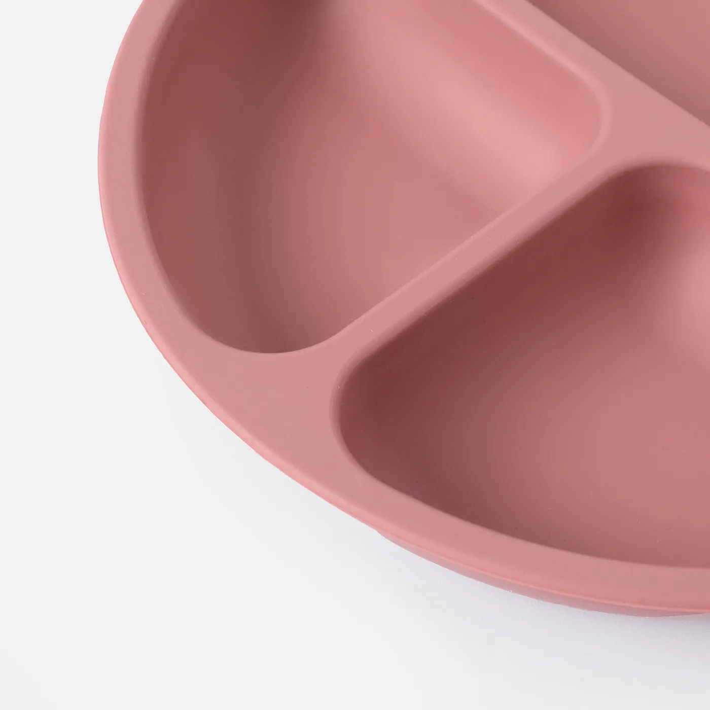 1Pc/2Pcs Baby Toddler Silicone Divided Plates Feeding Safe Kids Dishes Dinnerware Rose Gold image 6