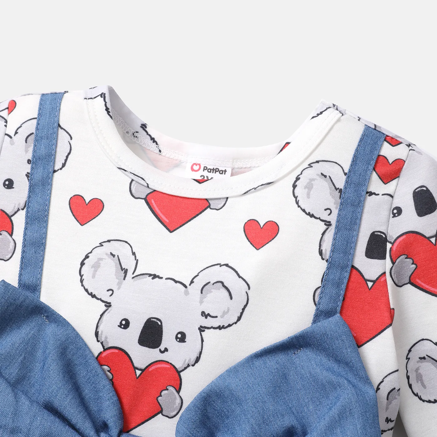 Criança Menina Hipertátil/3D Bonito Coala Vestidos azul denim image 5