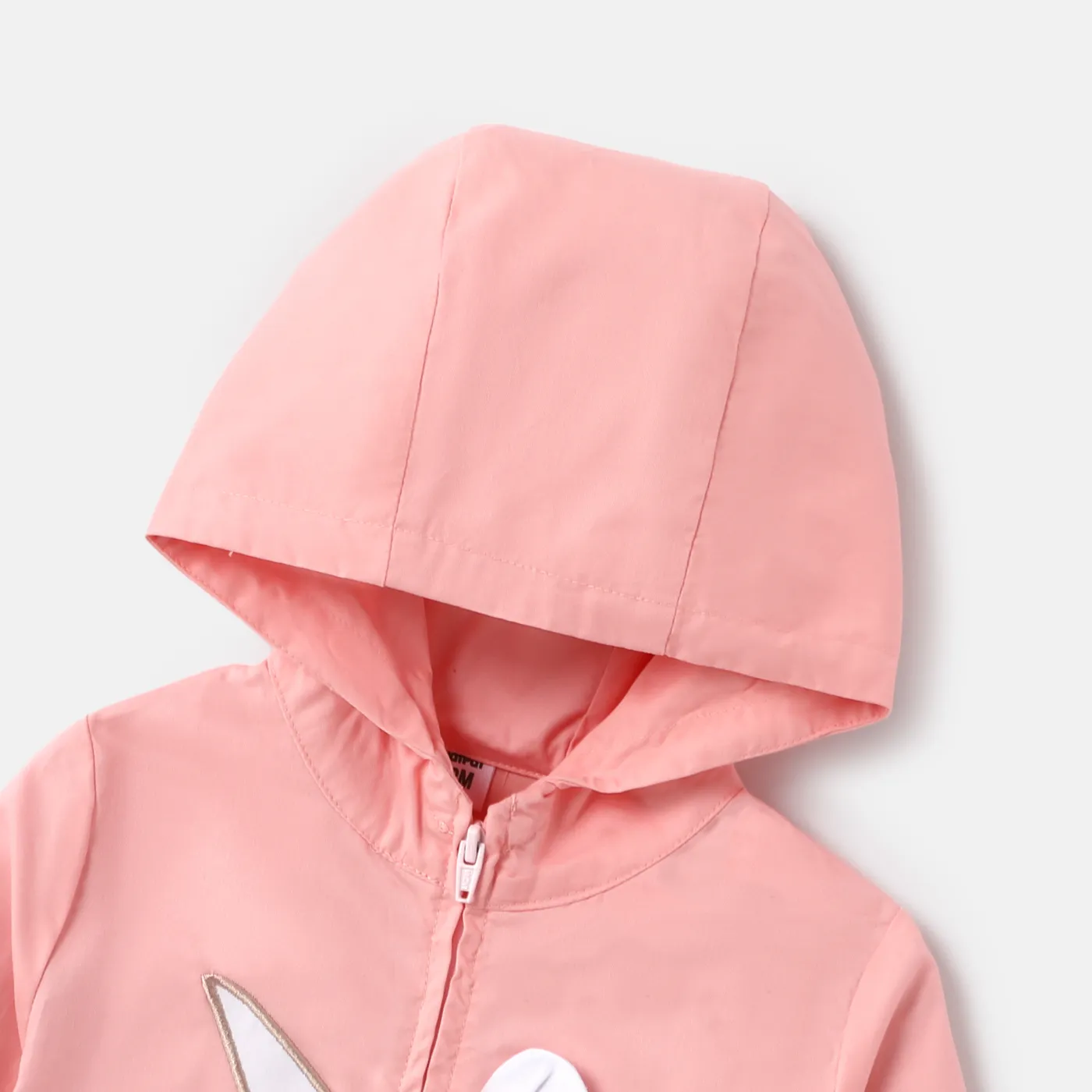 Baby Girl 100% Cotton Unicorn Embroidered Hooded Jacket Coat Pink image 3