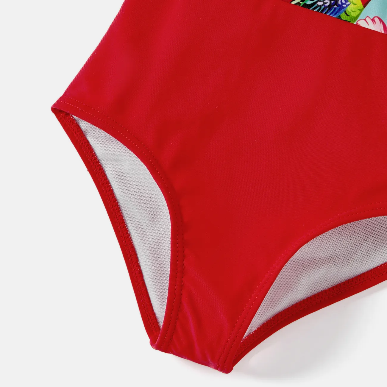 ملابس السباحة إطلالة العائلة للجنسين أحمر big image 1