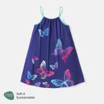 Kid Girl Naia Painting/Butterfly Print Slip Dress Royal Blue