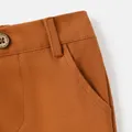 2pcs Baby Boy Cotton Faux-two Plaid Bow tie Vest Design Short-sleeve Tee and Shorts Set  image 5