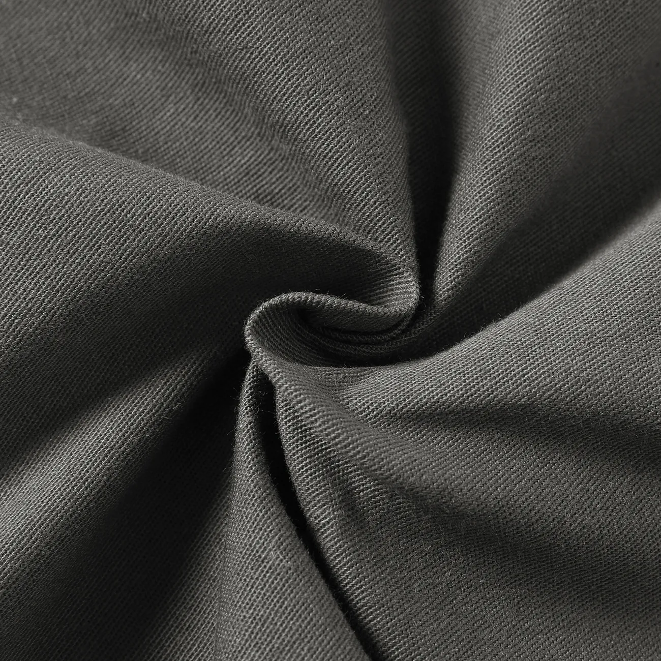 Toddler Girl/Boy 100% Cotton Solid Color Pocket Design Overalls Dark Grey big image 1