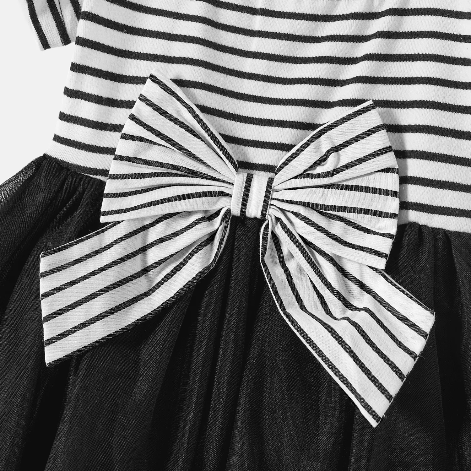 Look de família Manga curta Conjuntos de roupa para a família Conjuntos Preto e branco image 4