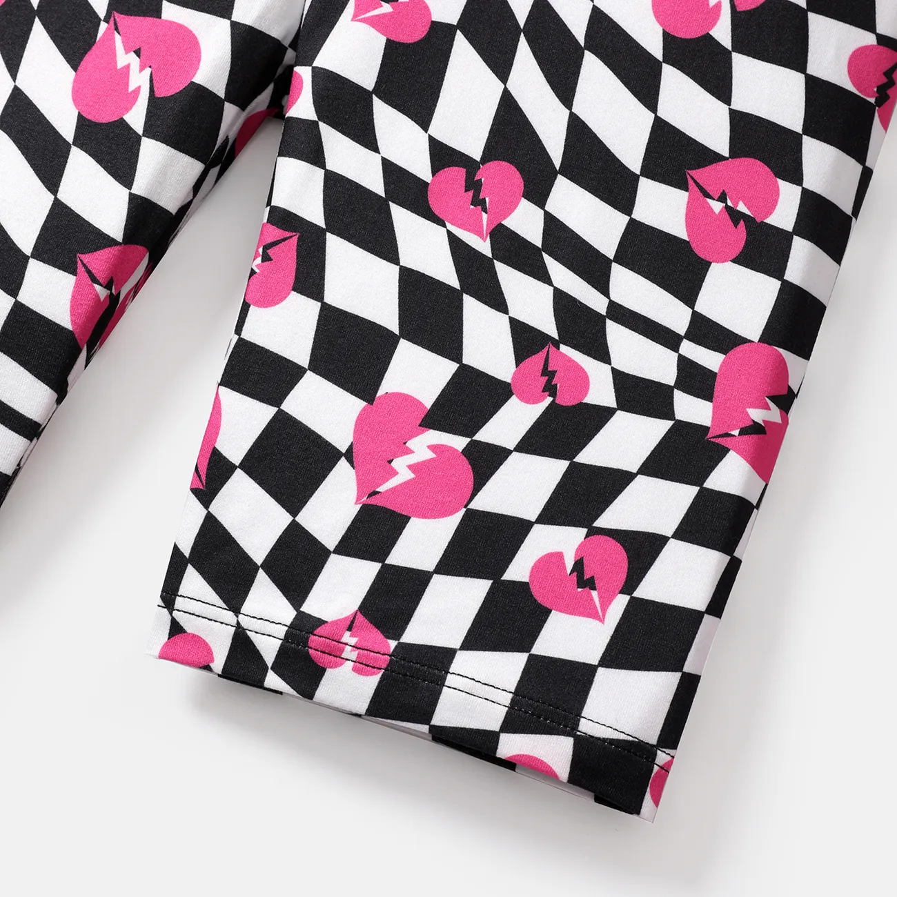 jajaja. ¡sorpresa! Conjunto de camiseta y pantalones cortos sin mangas con diseño de lazo para niño/niña de 2 uds. rosado big image 1