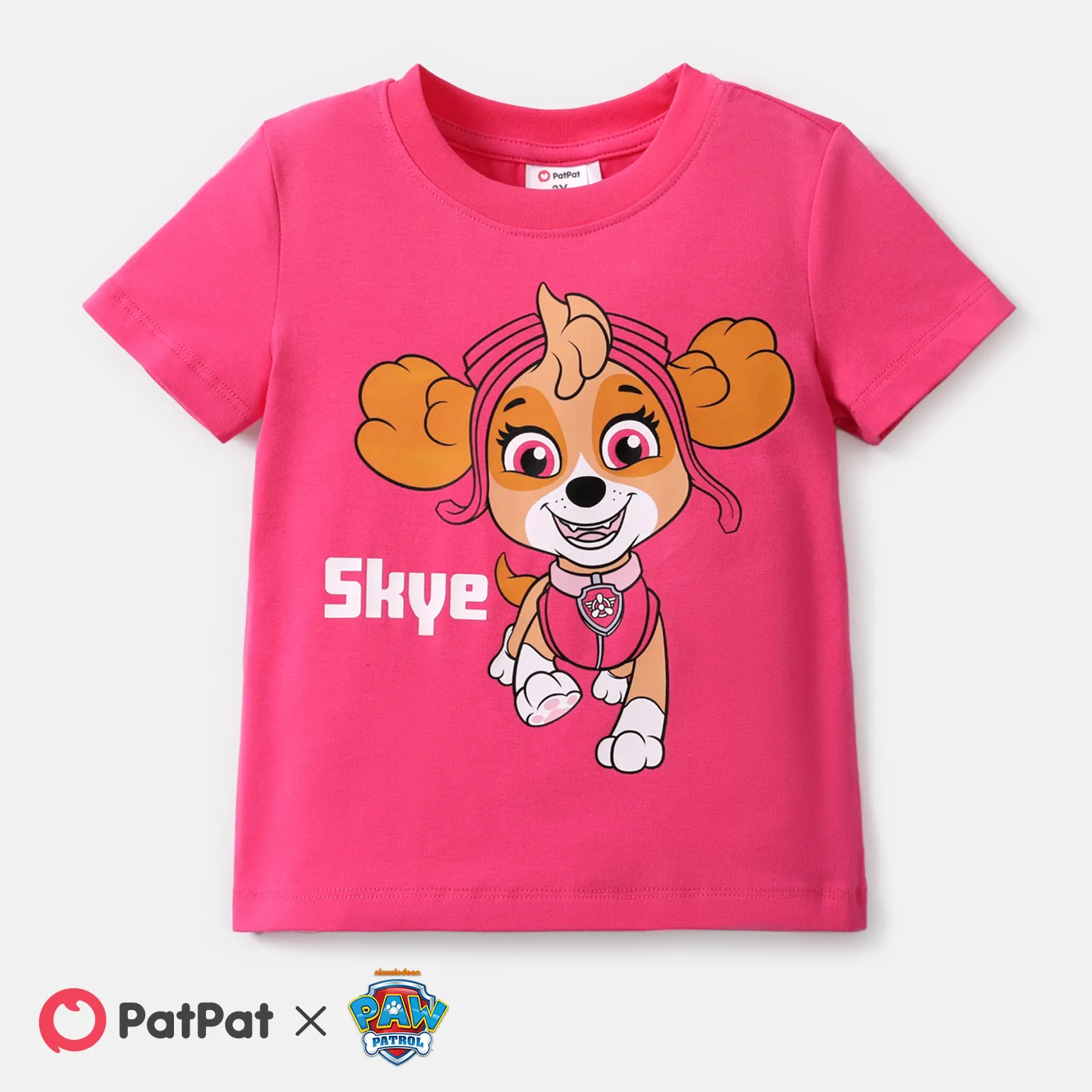 PAW Patrol Toddler Girl/Boy Character Print Short-sleeve Cotton Tee Roseo