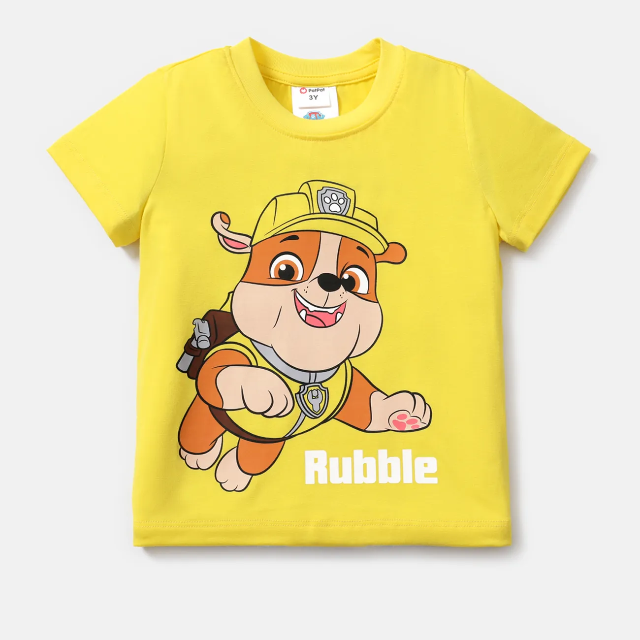 Patrulha Canina Páscoa Criança Unissexo Infantil Cão Manga curta T-shirts Amarelo big image 1