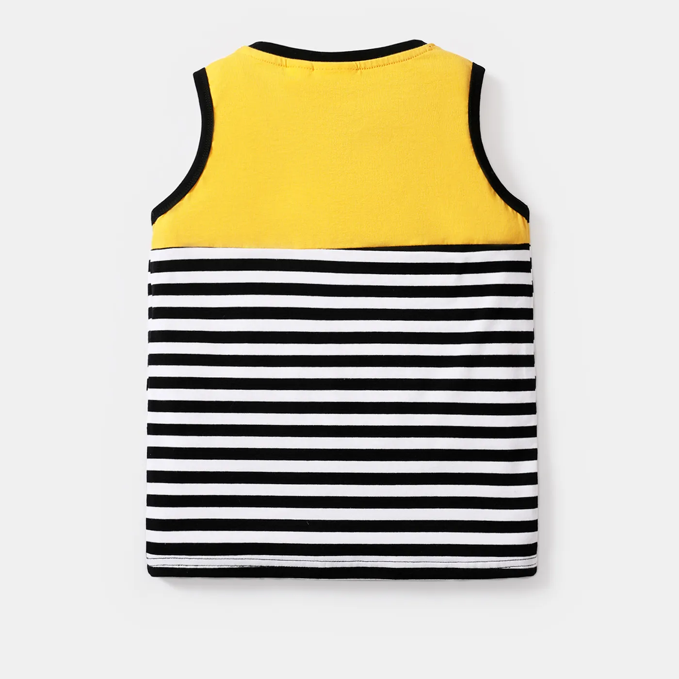 Justice League Kid Boy 100% Cotton rubber patch Logo Pocket Design Stripe Tank Top  image 5