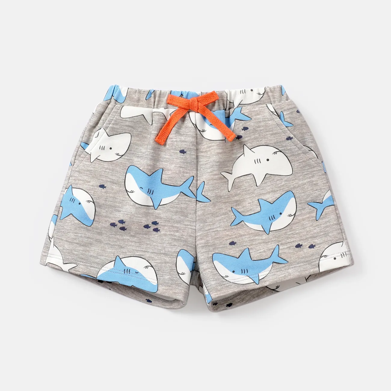 Baby Boy Allover Whale Print Shorts  big image 1