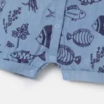 Baby Boy 100% Cotton Allover Fish Print Short-sleeve Shirt Jumpsuit  image 4