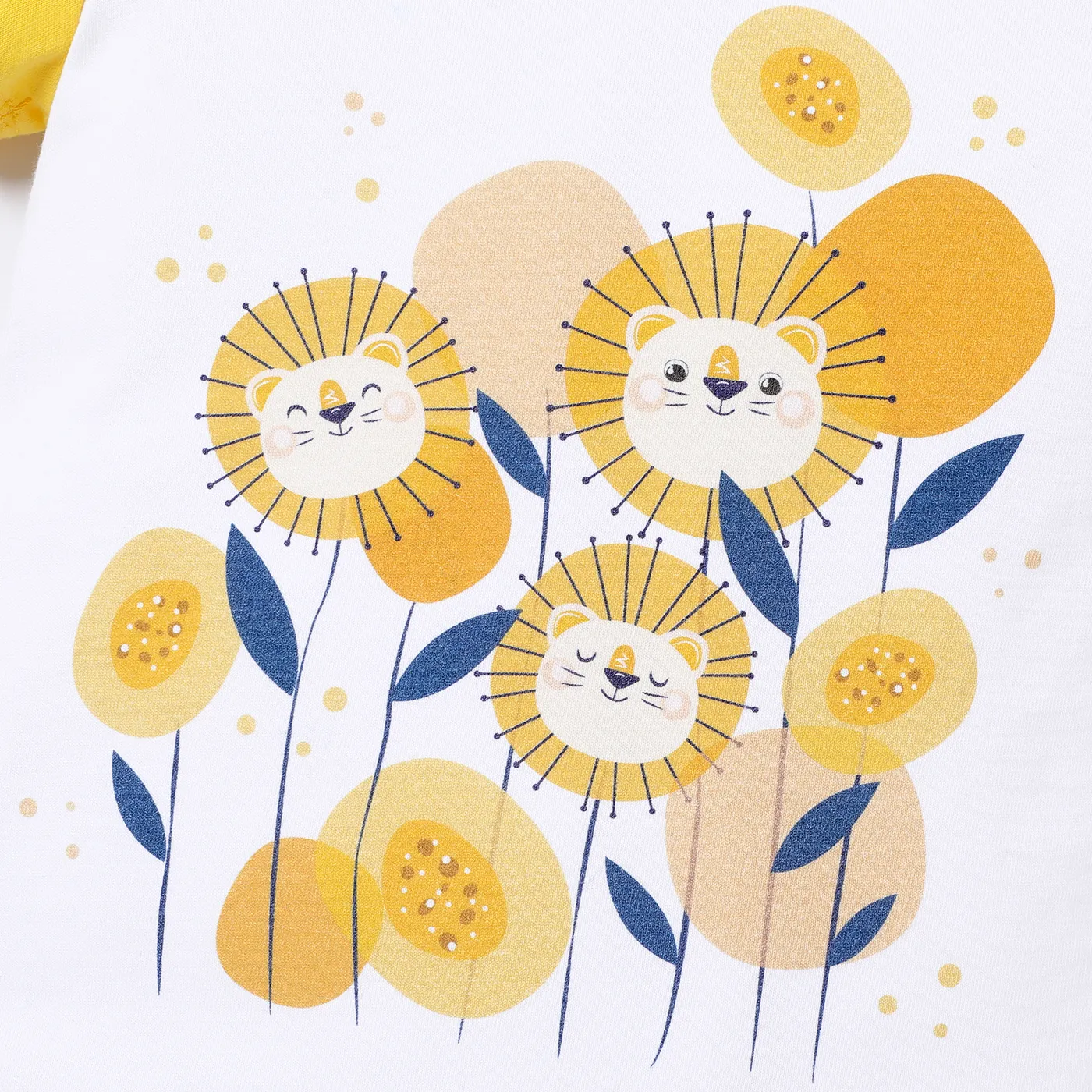 2pcs Baby Boy 100% Cotton Animal Floral Print Colorblock Short-sleeve Bodysuit and Shorts Set  image 3