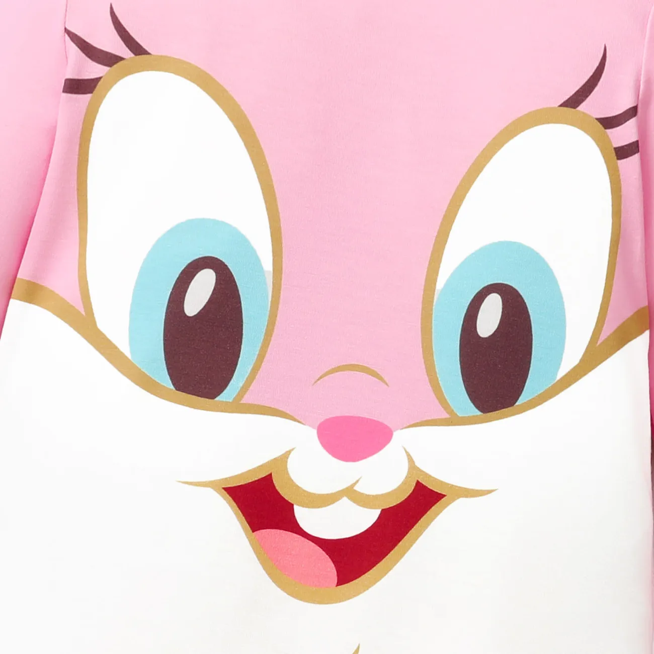 Looney Tunes Baby Girl/Boy Naia™ Character Print Long-sleeve Jumpsuit  Pink big image 1