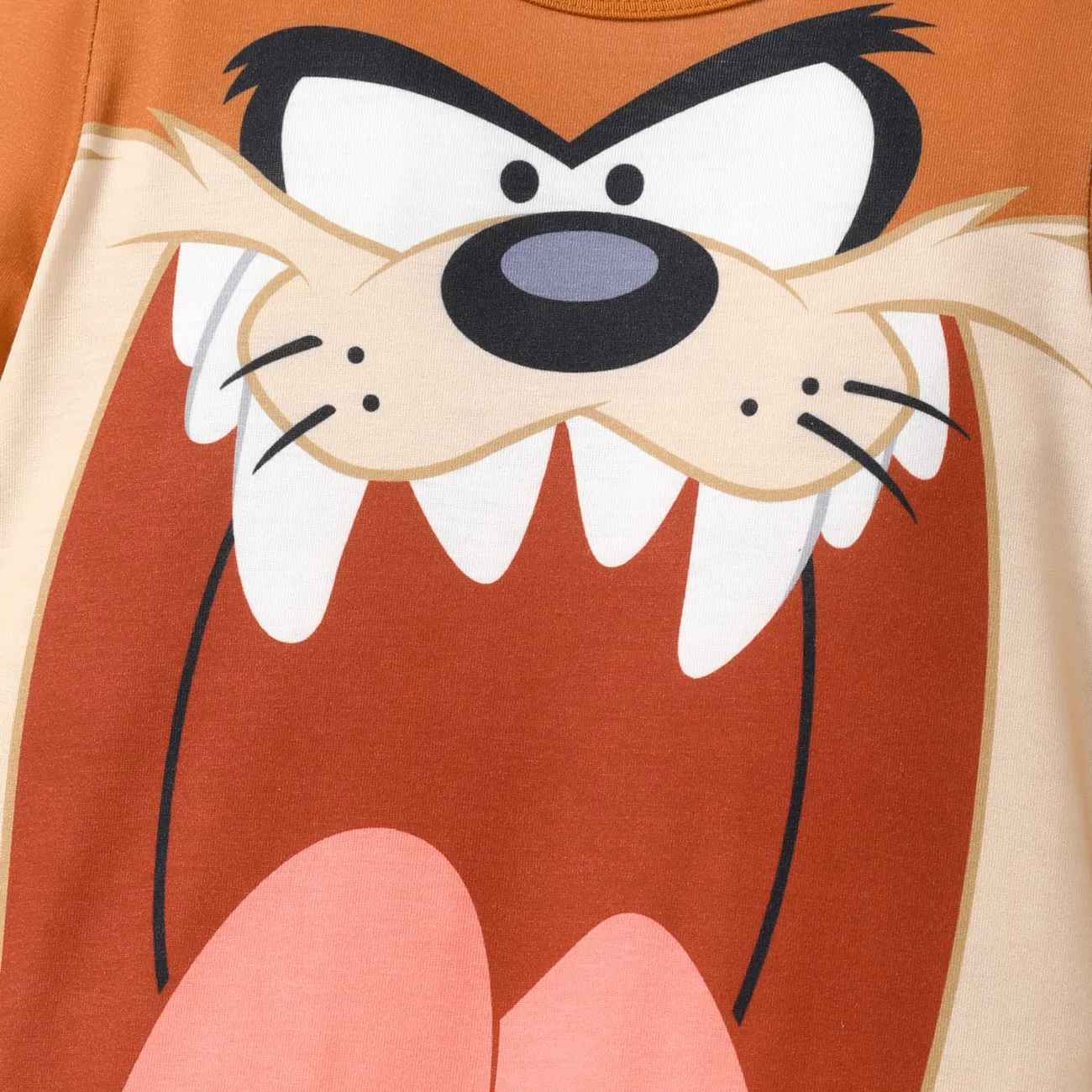 Looney Tunes Baby Girl/Boy Naia™ Character Print Long-sleeve Jumpsuit  Brown big image 1