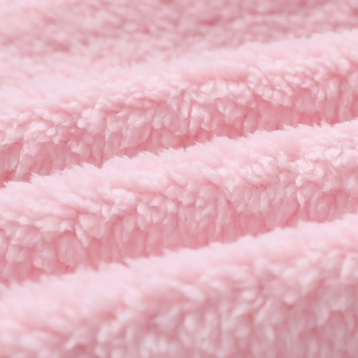 Kid Girl/Boy Solid Color Fluffy Fleece Hooded Coat Pink image 5