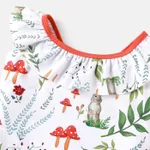 Toddler Girl Allover Rabbit Print Ruffled Collar One-piece Swimsuit  image 6