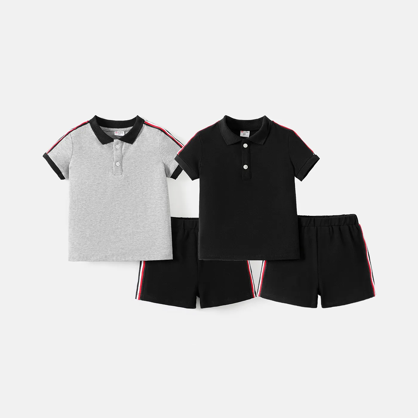 2 unidades Criança Menino Lapela Escola conjuntos de camisa  big image 1