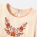 Toddler Girl 100% Cotton Floral Print Short-sleeve Dress  image 5