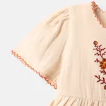 Toddler Girl 100% Cotton Floral Print Short-sleeve Dress  image 3