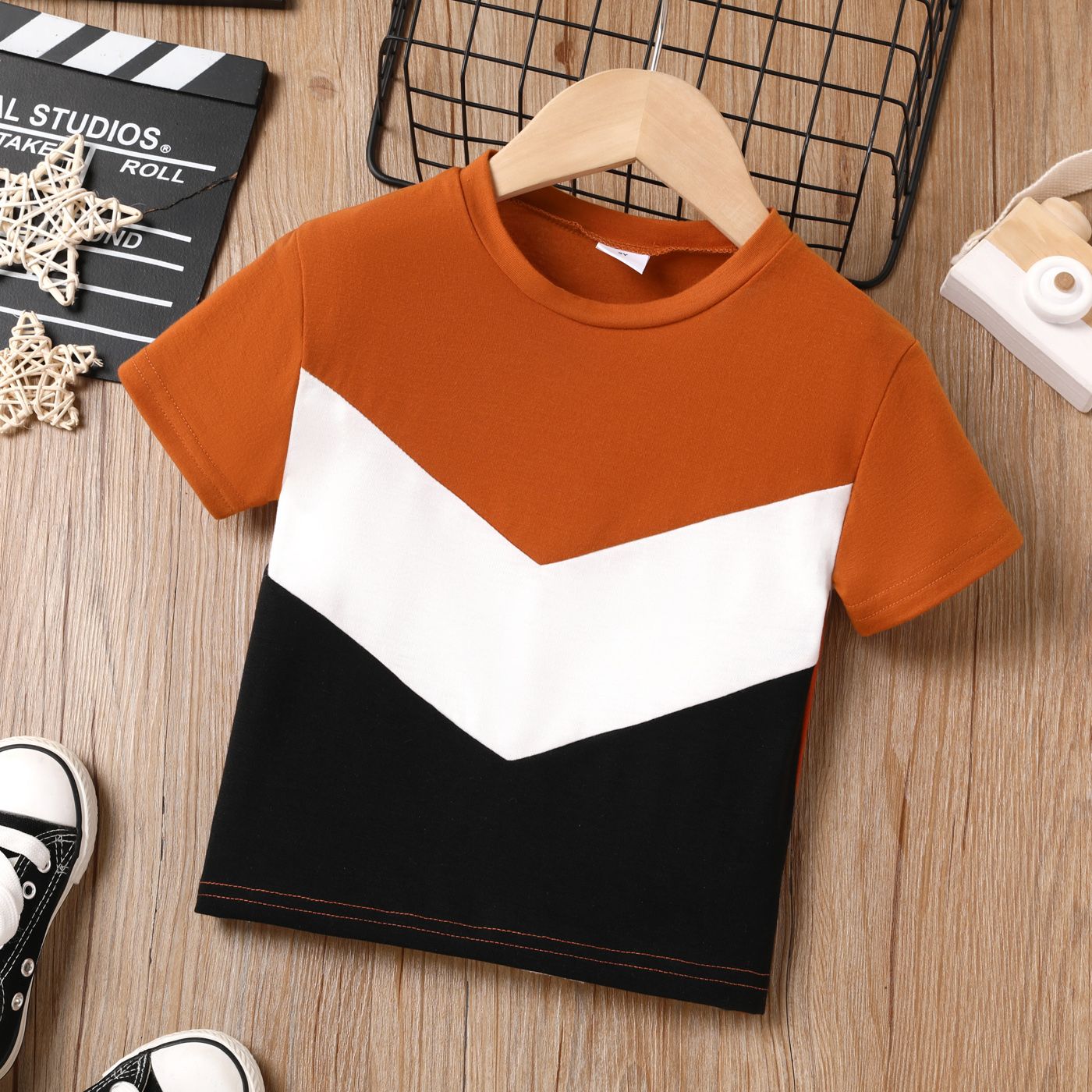 

Toddler Boy Trendy Colorblock Short-sleeve Tee
