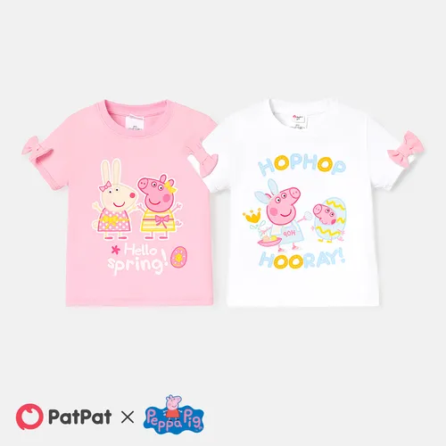 Peppa Pig Toddler Girl Letter Print Short-sleeve Cotton Tee