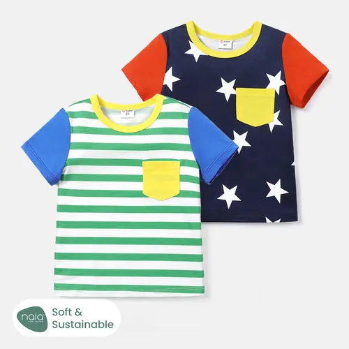 Naia Toddler Boy Pocket Design Colorblock Short-sleeve Tee