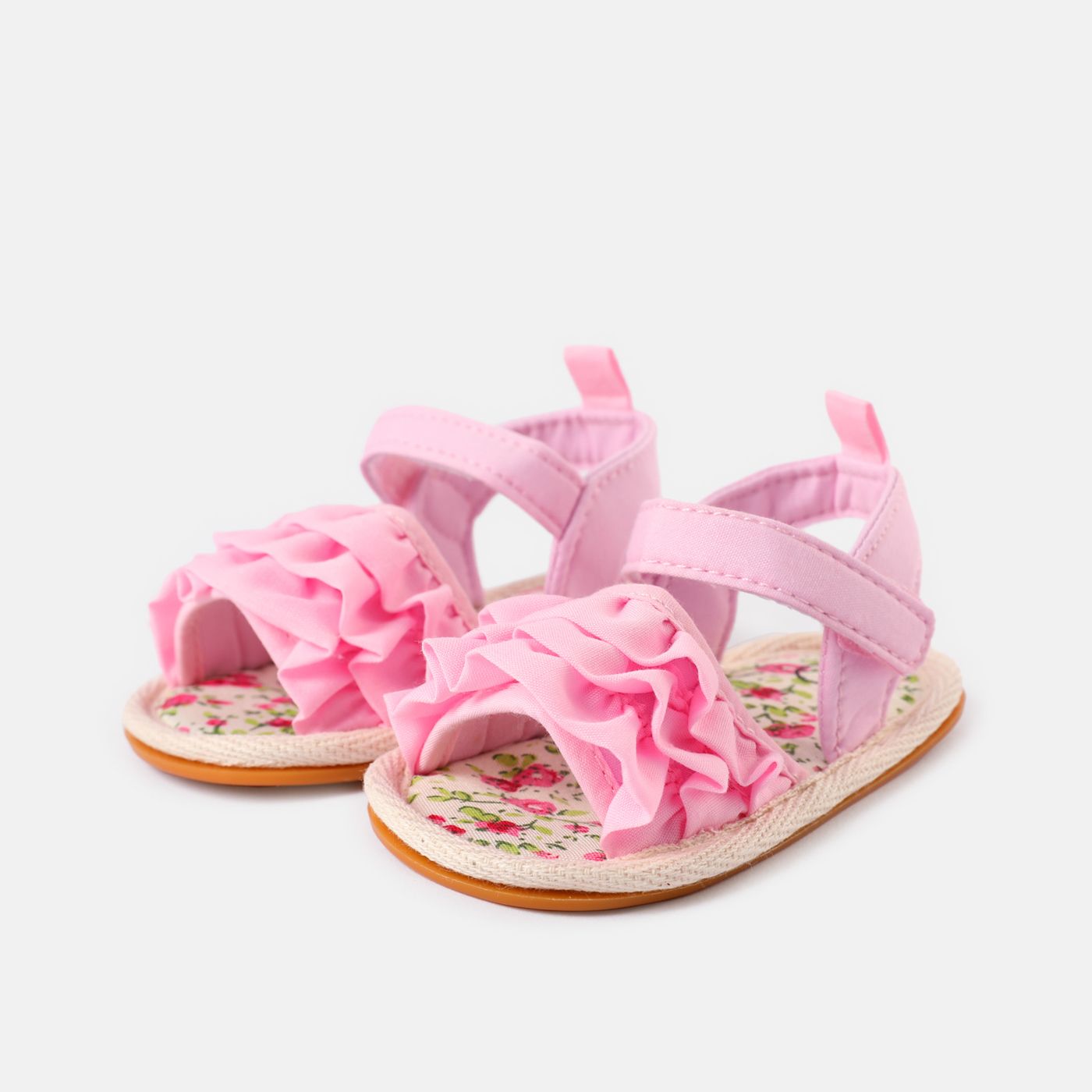 Baby / Toddler Ruched Vamp Floral Print Prewalker Shoes