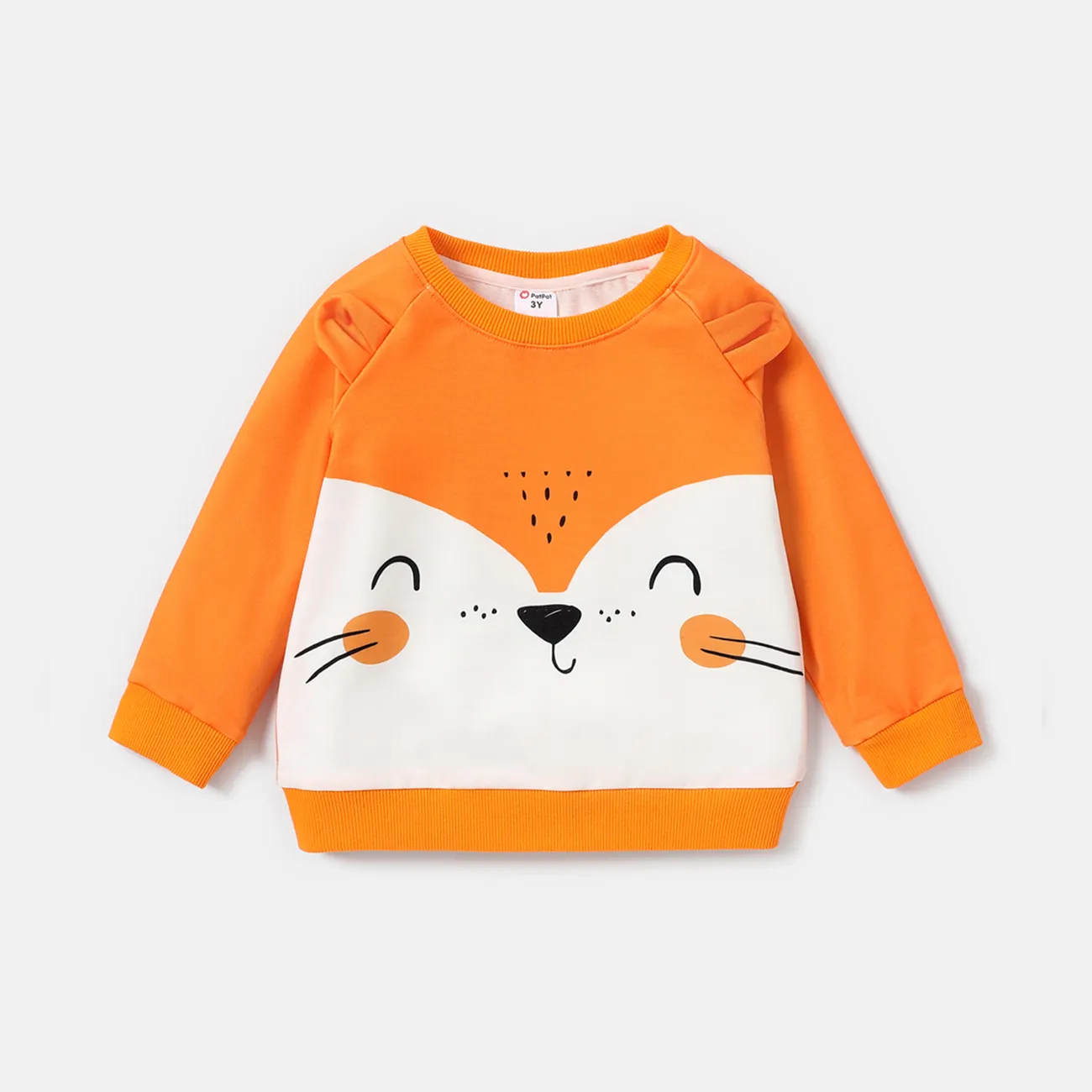 Naia Toddler Girl/Boy Animal Print Ear Design Pullover Sweatshirt  big image 1