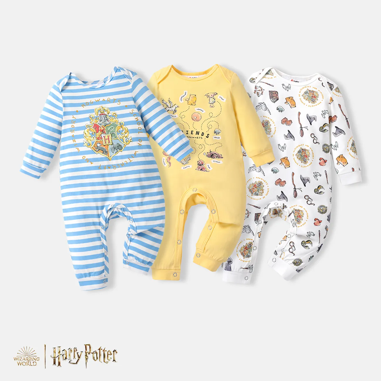 Harry Potter Baby Unisex Kindlich Langärmelig Baby-Overalls gelb big image 1