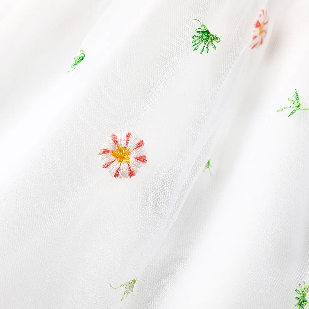 Bebé Renda Bonito Manga comprida Vestidos Branco image 5
