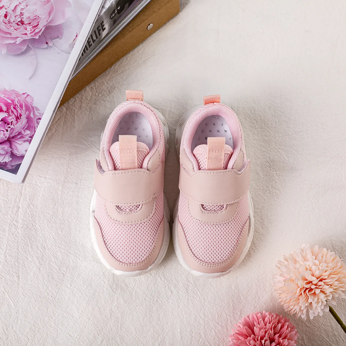 Toddler / Kid Pink Breathable Sneakers Pink image 2