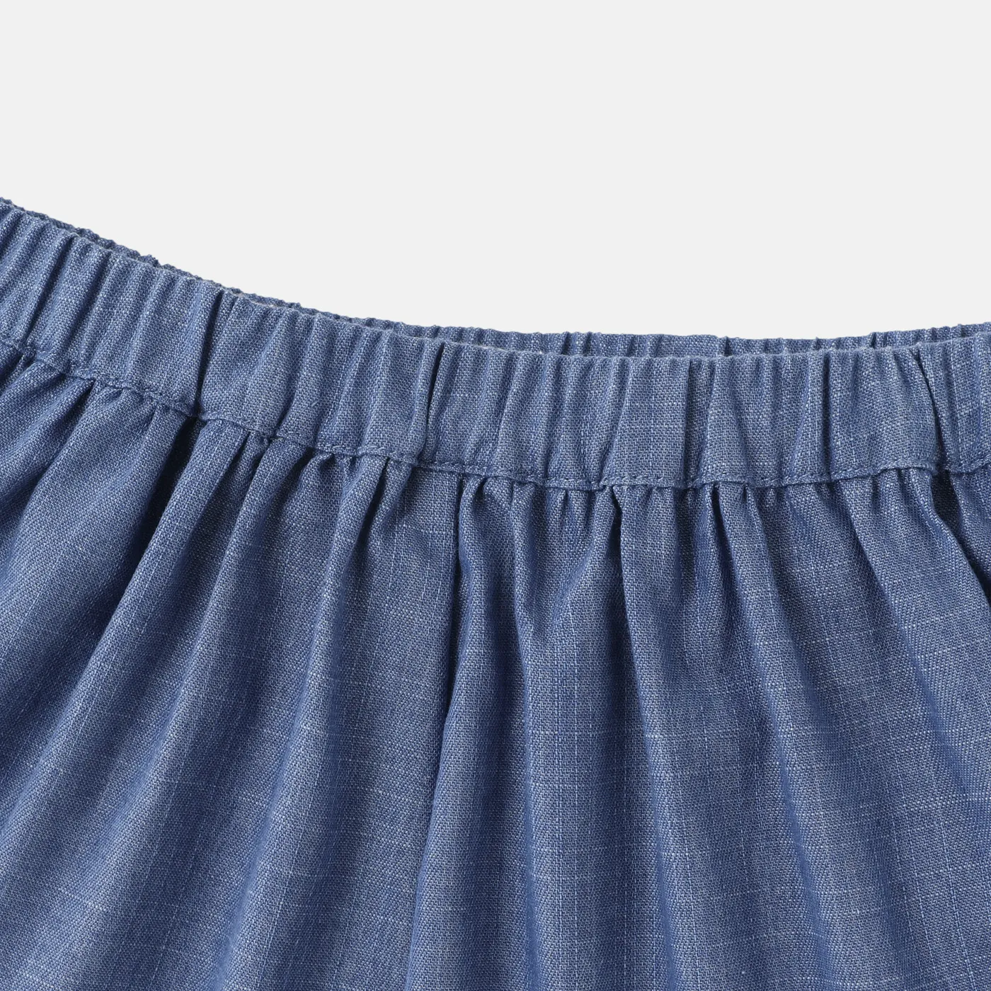 Toddler Girl Elasticized Waist Solid Shorts DENIMBLUE image 4