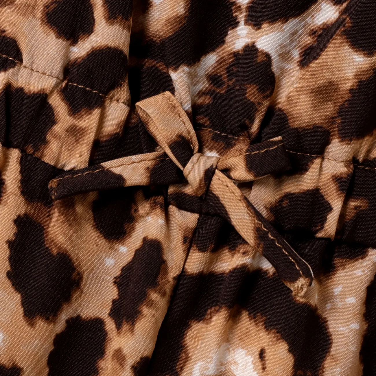Kleinkinder Mädchen Tanktop Avantgardistisch Leopardenmuster Baby-Overalls braun big image 1