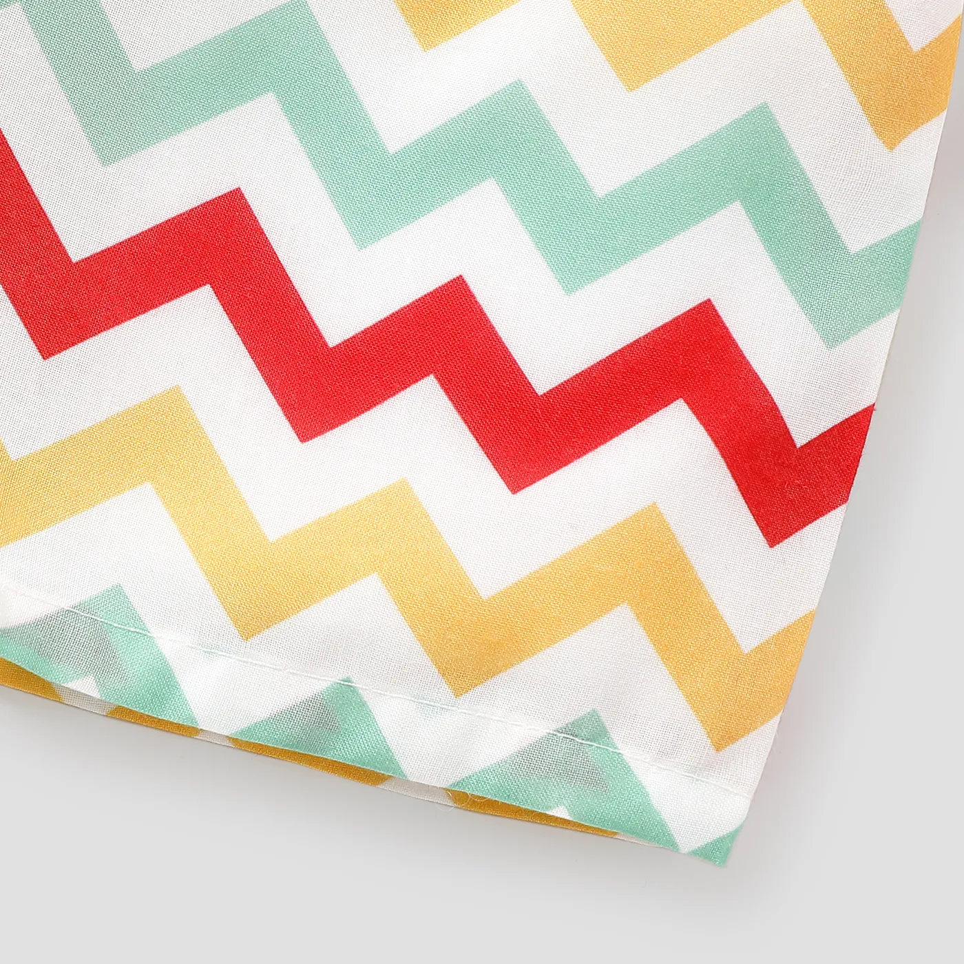 Baby Girl Colorful Chevron Striped Shirred Cami Romper Shorts Colorful image 5