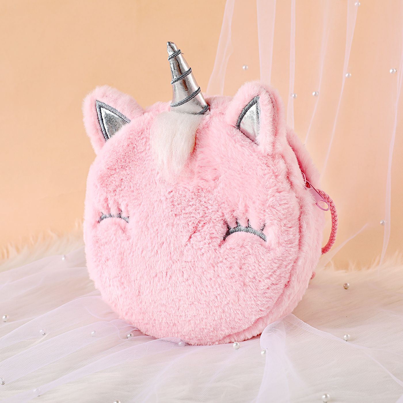 Kids Cute Plush Unicorn Crossbody Shoulder Bag