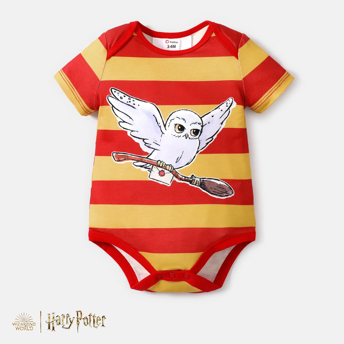 Harry Potter Baby Boy/Girl Short-sleeve Graphic Print Naia™ Romper Red