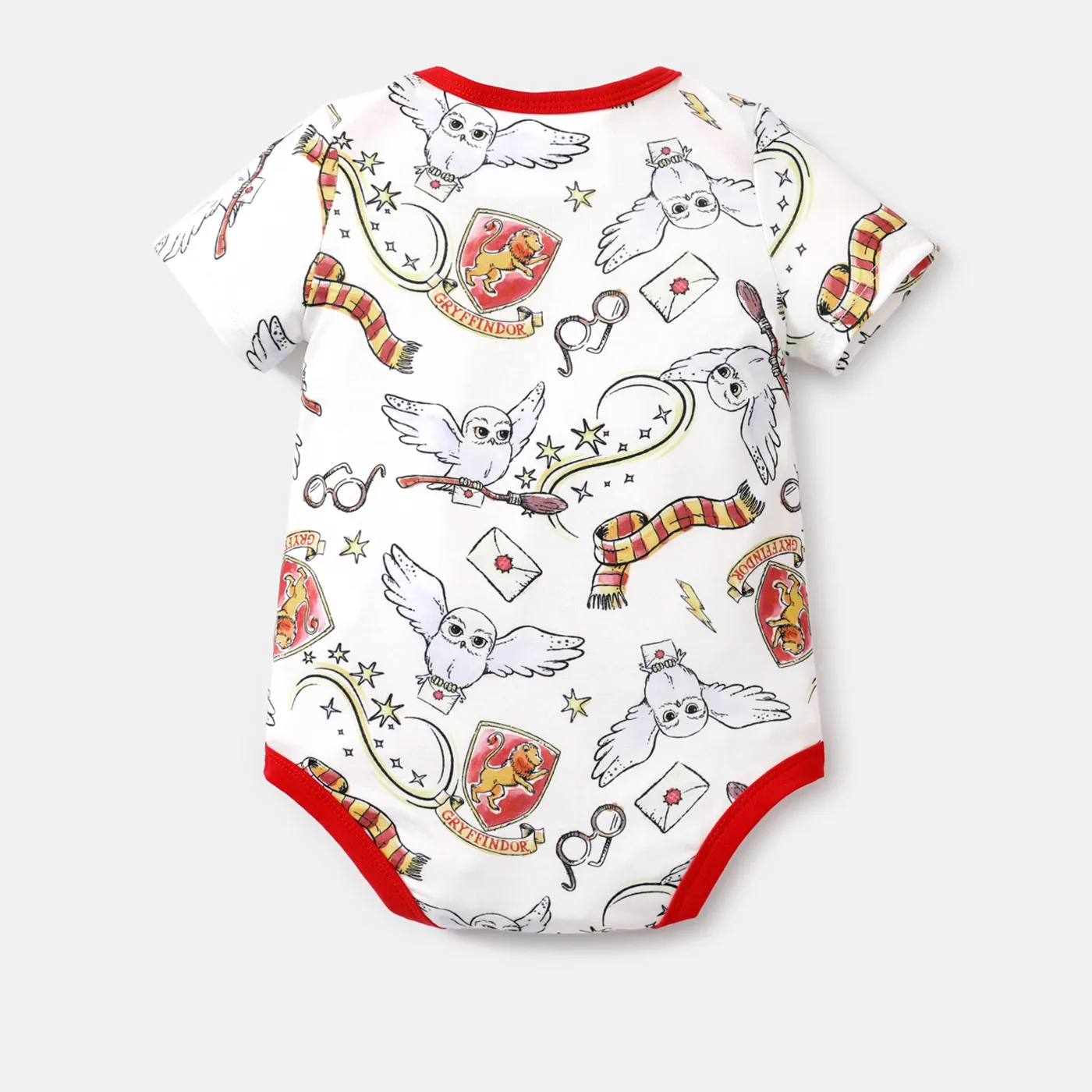 Harry Potter Baby Boy/Girl Short-sleeve Graphic Print Naia™ Romper White image 3