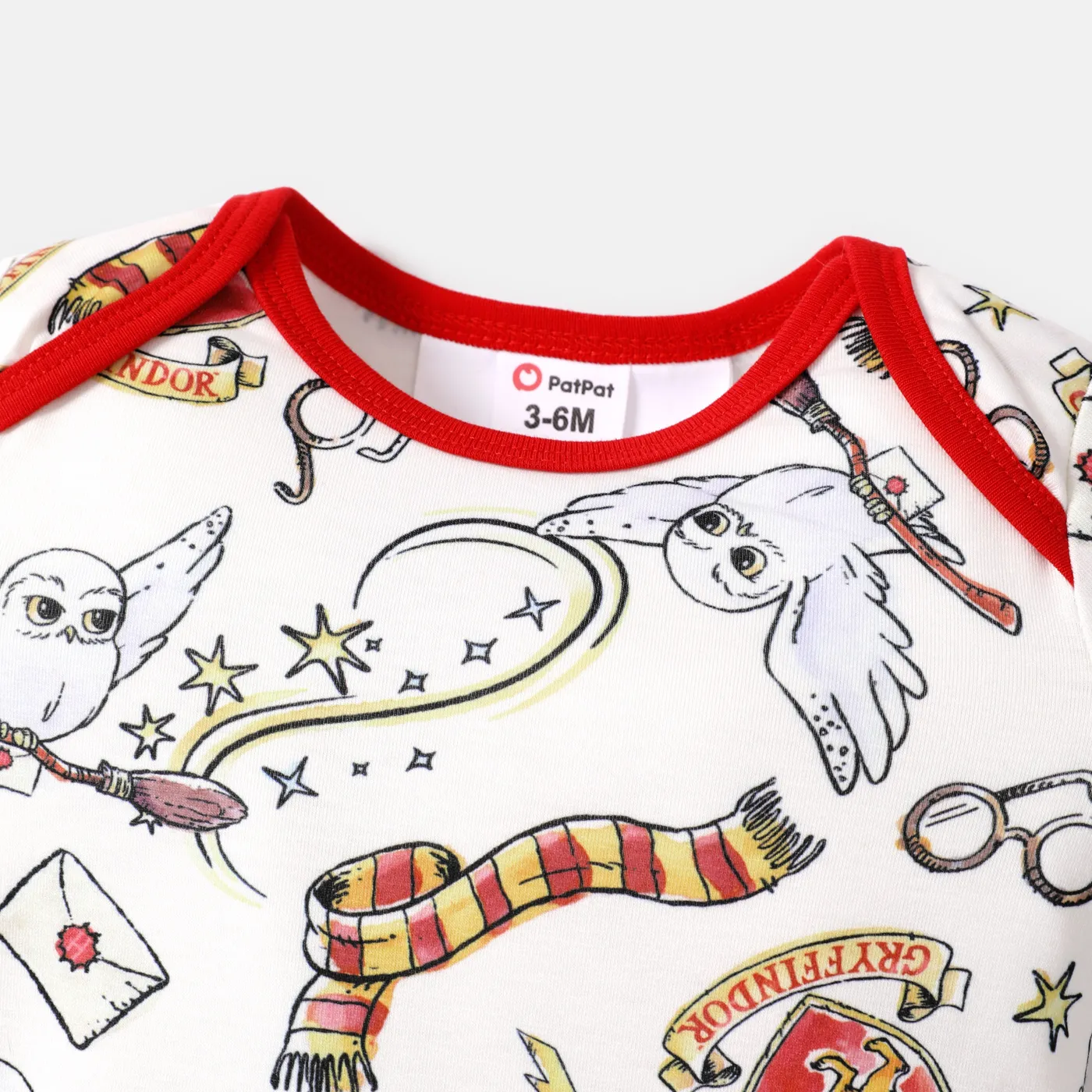 Harry Potter Baby Boy/Girl Short-sleeve Graphic Print Naia™ Romper White image 5