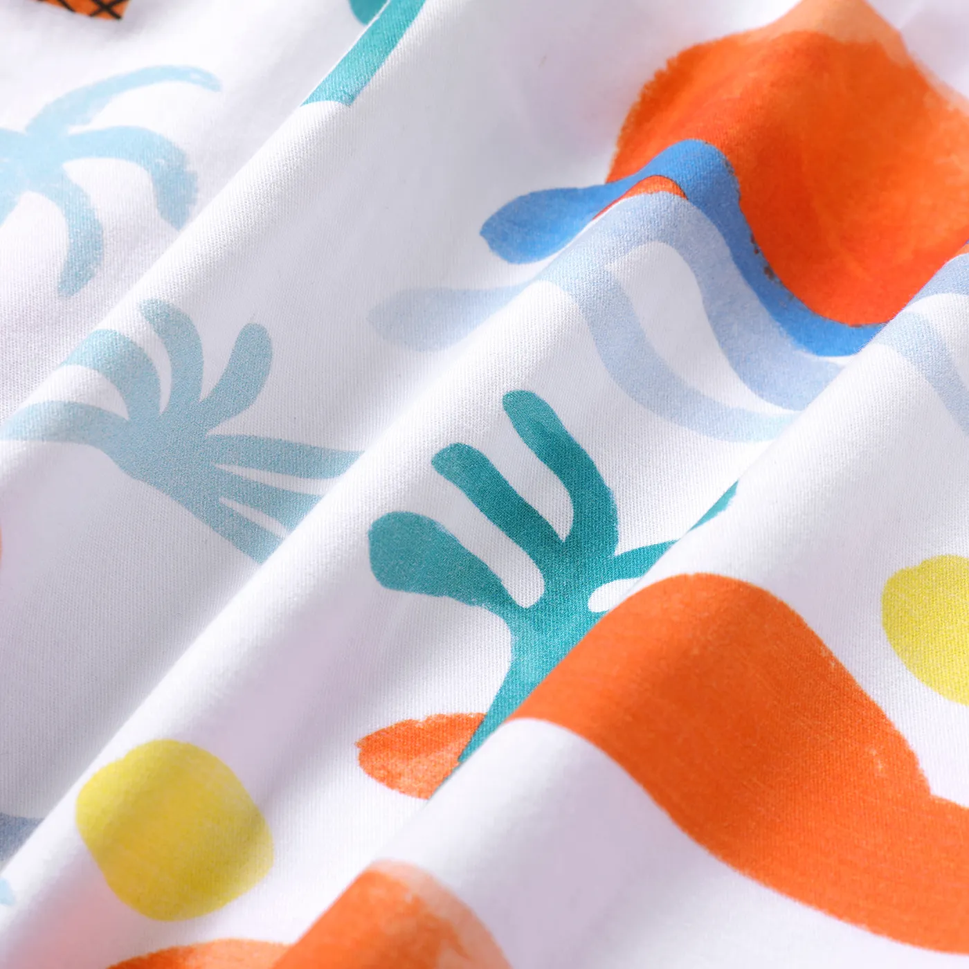 Baby Boy/Girl 100% Cotton Allover Coconut Tree Print Short-sleeve Romper Colorful image 5