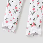 Baby Girl Cotton Bow Detail Allover Floral Print Leggings Pants  image 4