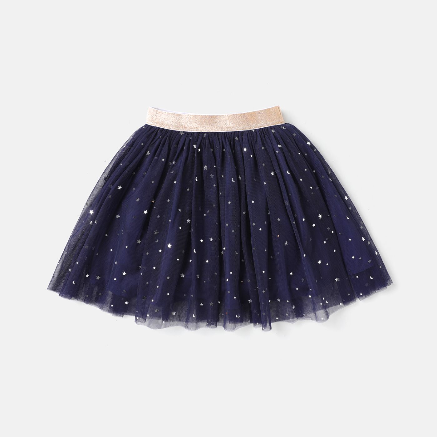 

Kid Girl Stars Glitter Design Mesh Skirt