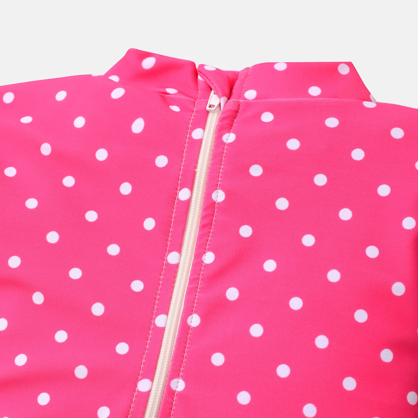 Baby Shark Toddler Girl Polka dots Colorblock Onepiece Swimsuit  image 5