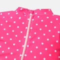 Baby Shark Toddler Girl Polka dots Colorblock Onepiece Swimsuit  image 5