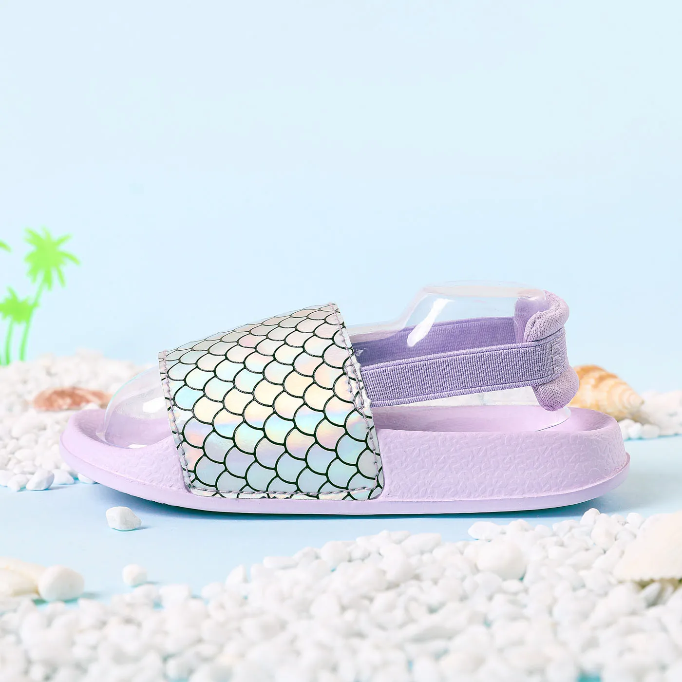 Toddler Mermaid Print Sandals  big image 1