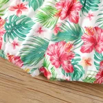 Toddler Girl Cotton Floral Print Bowknot Design Slip Rompers  image 5