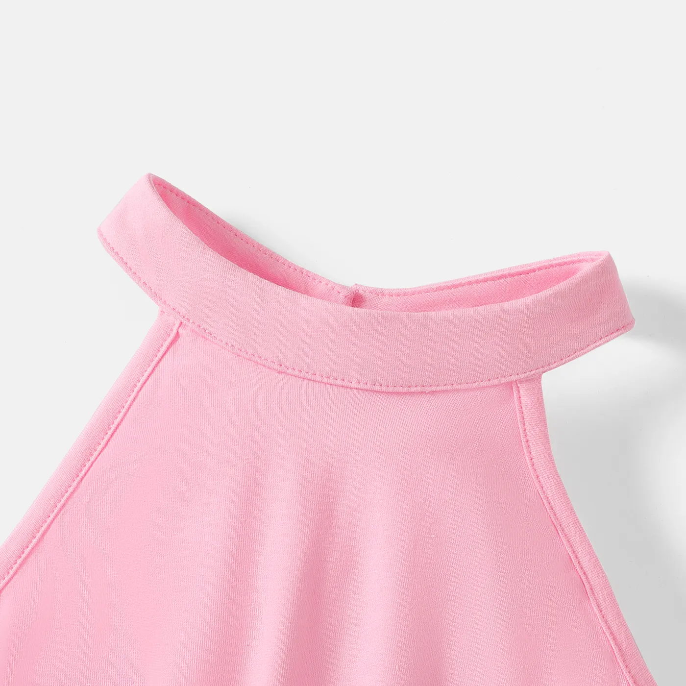 2pcs Kid Girl Halter Tee and Belted Irregular Skorst Set  image 3